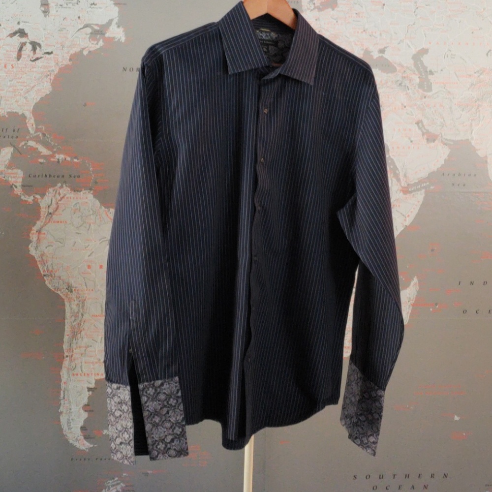 Banana Republic Long Sleeve Mens Shirt XL Blue.